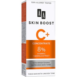 اي اي سكن بووست سي+ تركيز ٨٪ فيتامين سي مركز وخلاصة الأكيلورا | ٣٠ مل